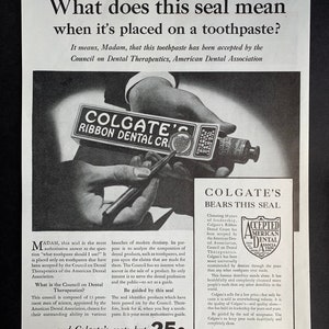 Jahrgang 1931 Colgate's Toothpaste Print Werbung