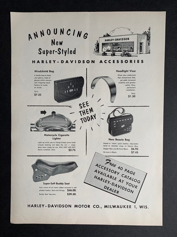 Vintage harley sales davidson accessories