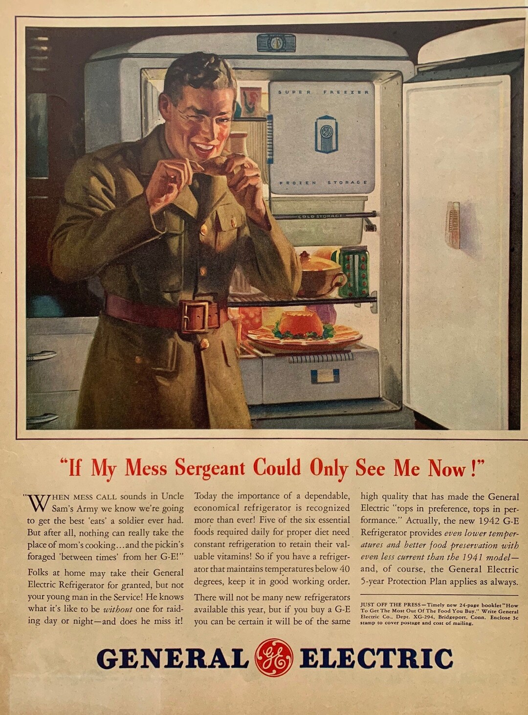 Vintage 1942 General Electric Ad Ww2 Era Etsy UK