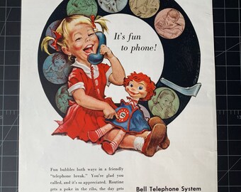 Annuncio pubblicitario originale del sistema telefonico Bell degli anni '60
