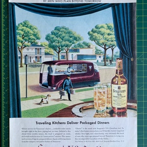 Vintage 1947 Seagrams VO Canadian Whiskey Futuristic Print Ad image 2