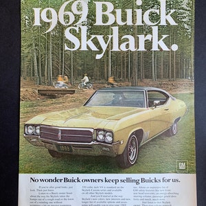 Vintage 1969 Buick Skylark Print advertisement