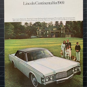 Reklama Lincoln Continental Print z 1969 roku