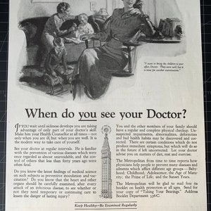 Vintage 1936 Metropolitan Life Insurance Print advertisement