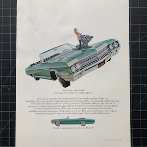 Vintage 1965 Buick le saber Print Werbung