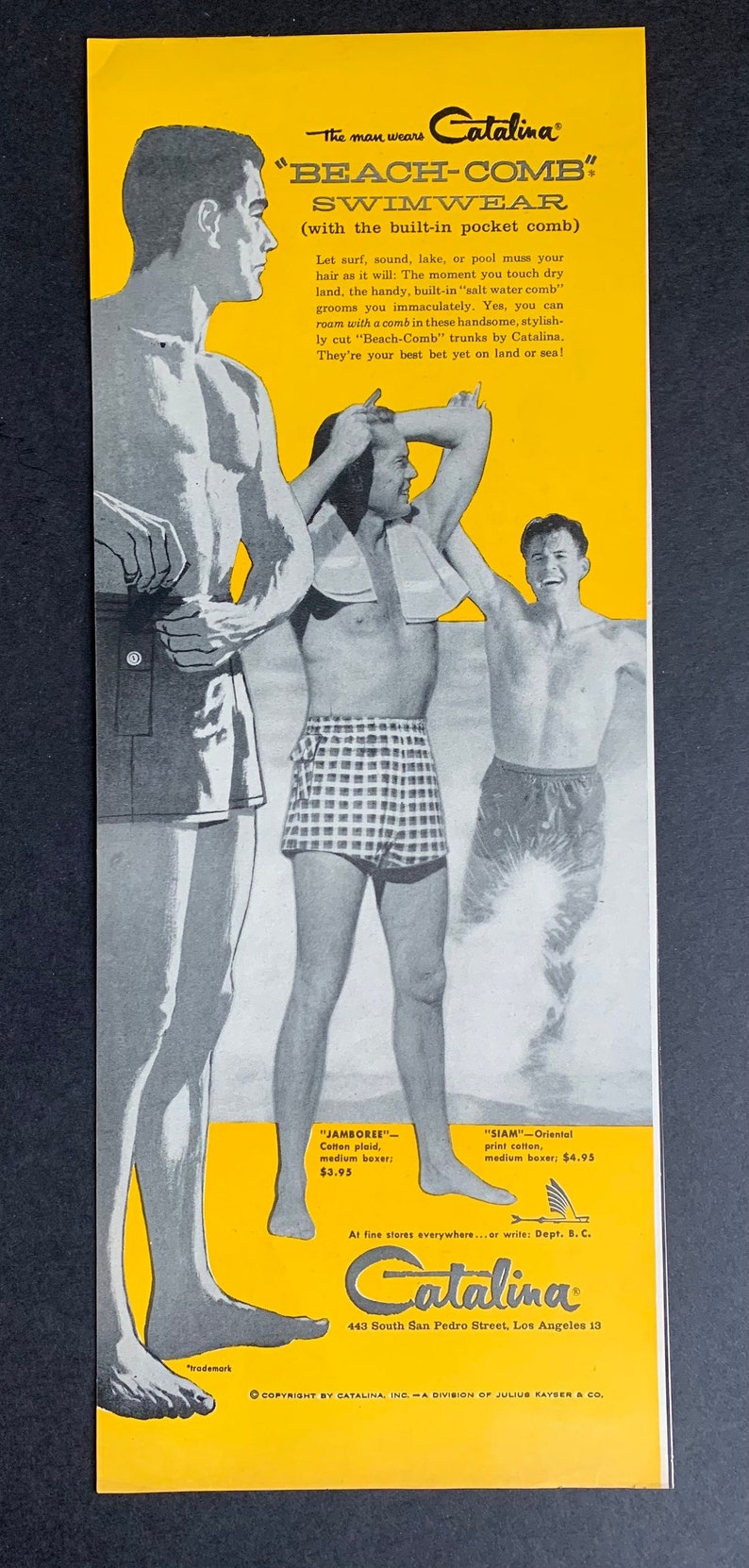 Vintage 1949 catalina swimwear print ad image 1