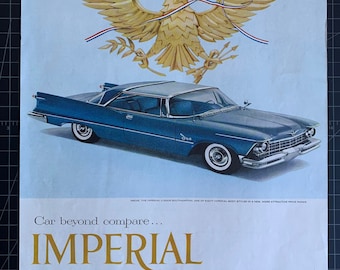 Publicité imprimée originale de l'Impérial de Southampton, vintage des années 1950