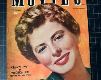 イングリッド・バーグマン直筆サイン入り1950年英国雑誌『カサブランカ