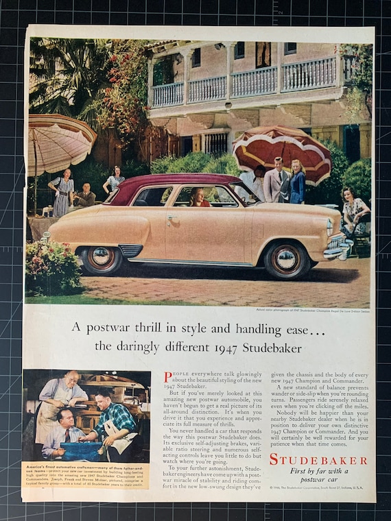 Vintage 1947 Studebaker Print Ad | Etsy