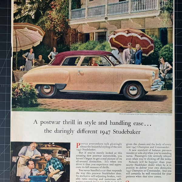 Vintage 1947 Studebaker Print Ad