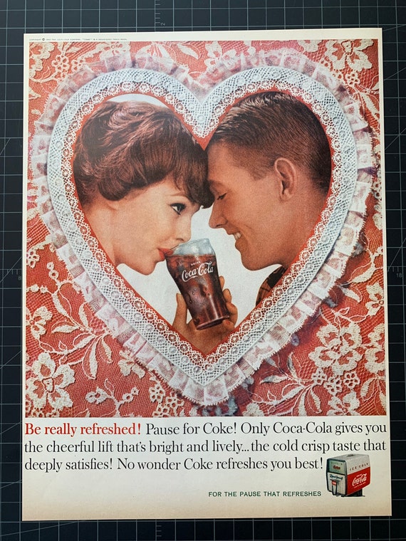 Vintage 1960 Coca-cola Original Advertisement - Valentine's Day - Etsy