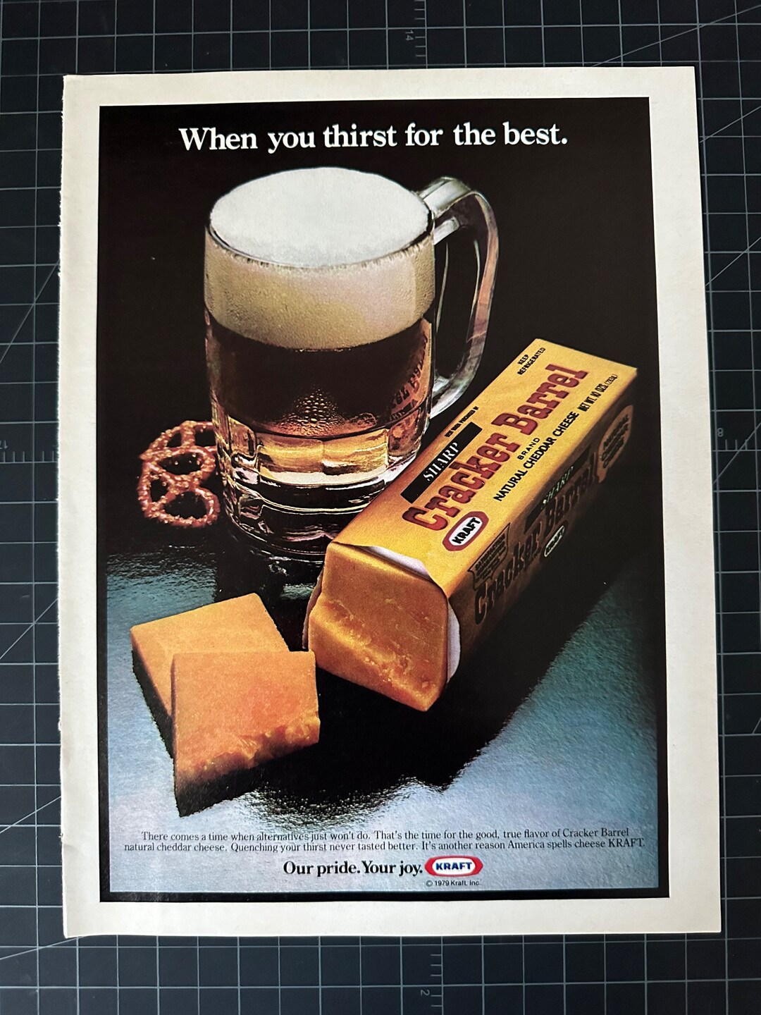 Vintage 1979 Kraft Cracker Barrel Cheese Print Ad Etsy