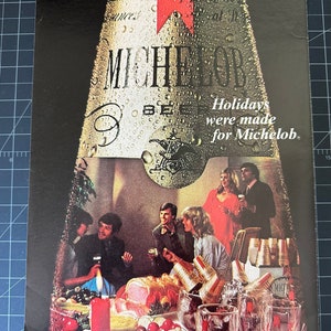 Anuncio impreso vintage de cerveza Michelob de 1977