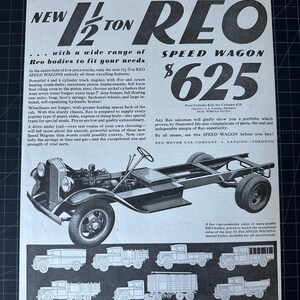 Anúncio impresso vintage Reo Speed Wagon de 1931
