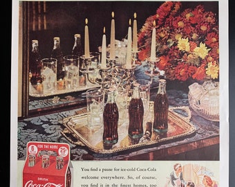Vintage originele Coca-Cola-advertentie uit 1938