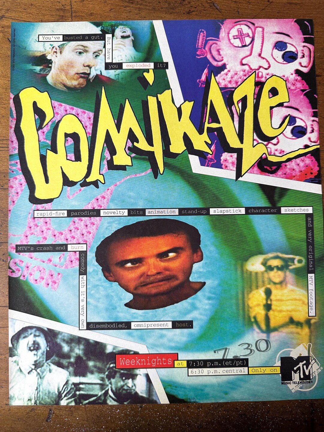 Rare Vintage MTV Comikaze Show Print Ad - Etsy