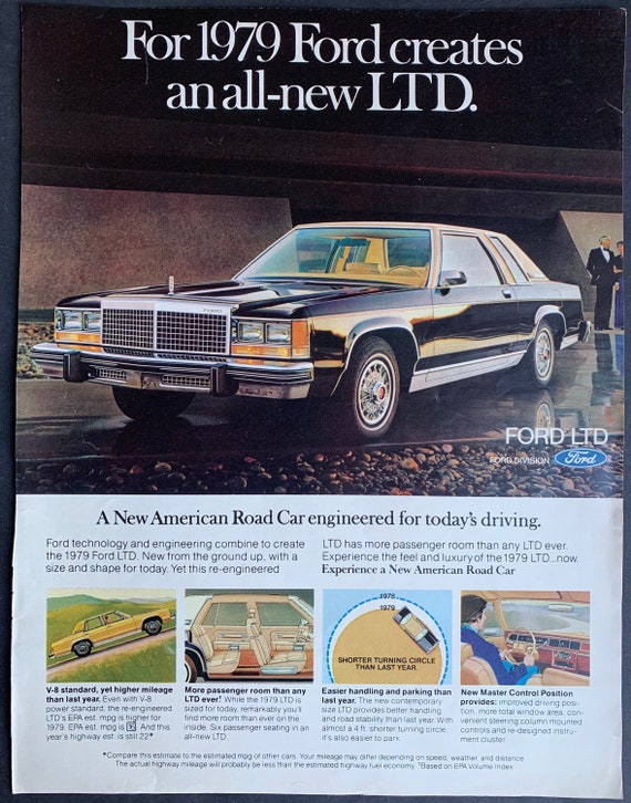 Vintage 1979 Ford LTD Original Advertisement - Etsy