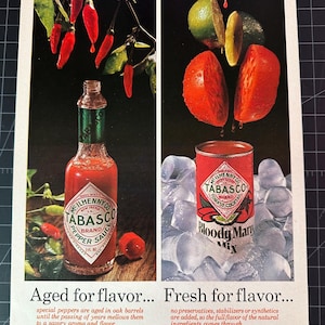 Vintage 1978 Tabasco Hot Sauce Print Ad
