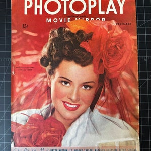 Seltene Vintage 1940s Photoplay Cover - Paulette Goddard - Cover nur
