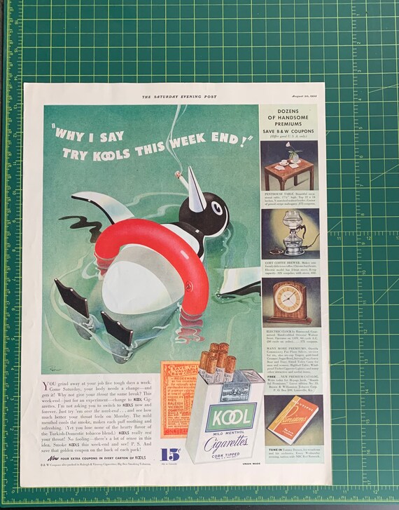 Vintage 1938 Kool Cigarettes Print Ad - Etsy