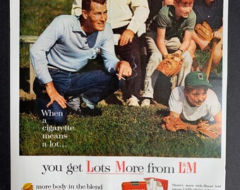 Oryginalna reklama papierosów L&M z 1962 r. w wersji drukowanej