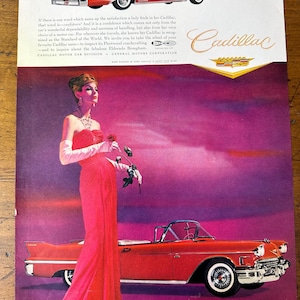 Rare 1950s Cadillac Automobiles Print Ad