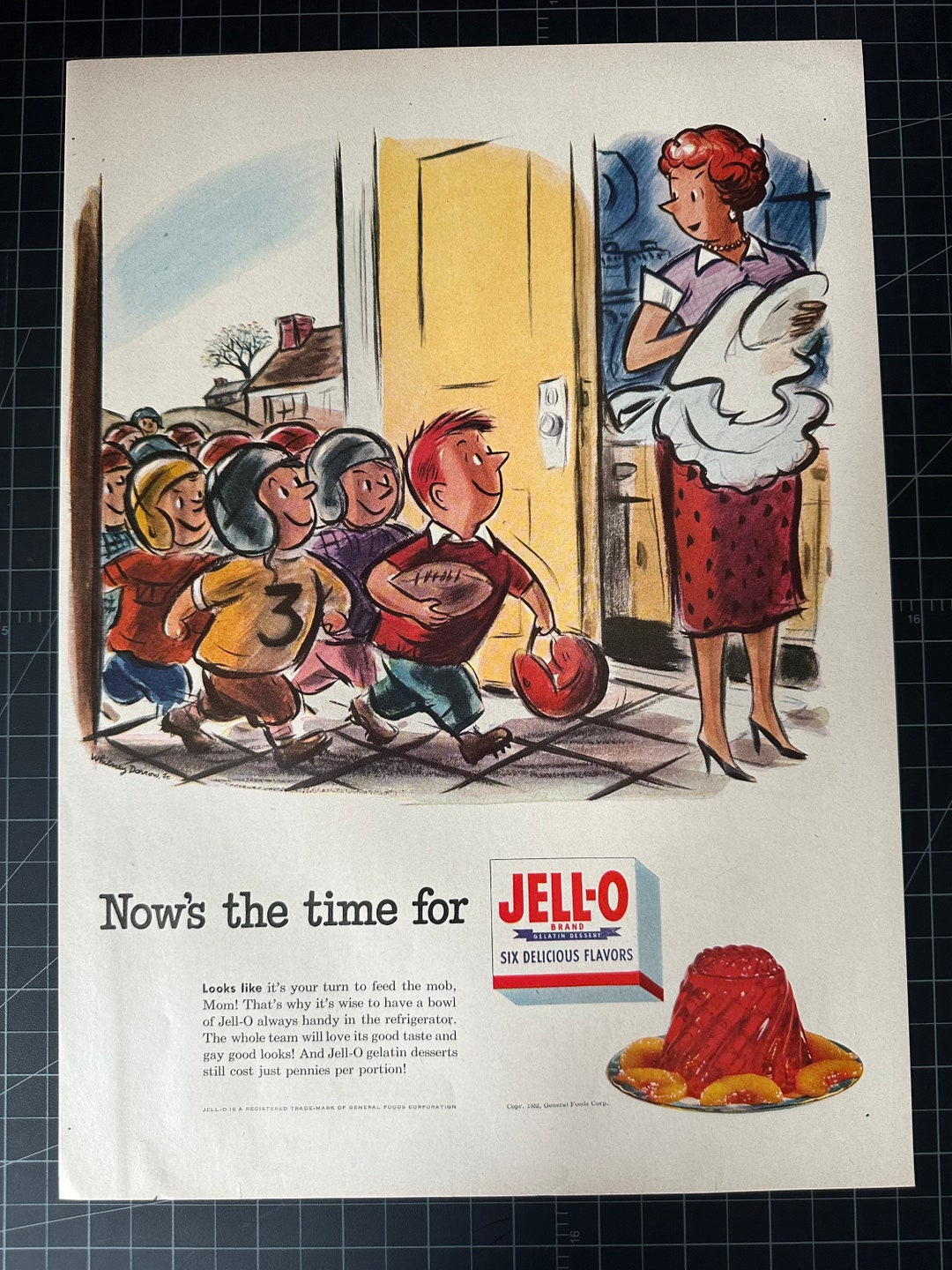 Vintage 1952 Jello Print Ad Etsy