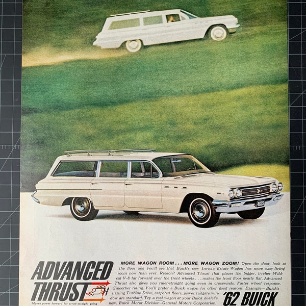 Vintage 1962 Buick Station-Wagon Print Ad