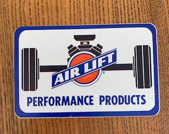 Vintage 1960s Air Lift Sticker • Hot Rod Performance Decal • Drag Racing Auto Accessory