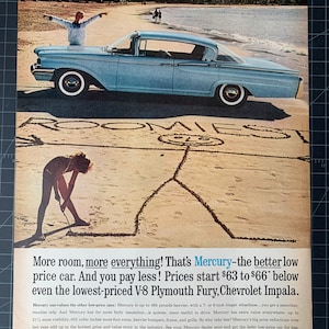 Anuncio vintage de Mercury Print de 1960