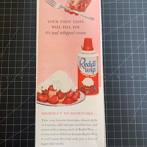 Vintage 1959 reddi-wip print advertisement