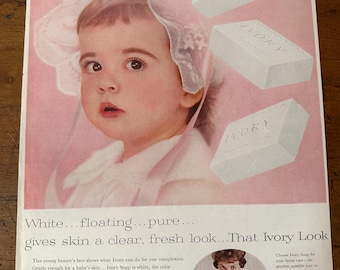 Vintage 1954 Ivory Soap Original Print Ad