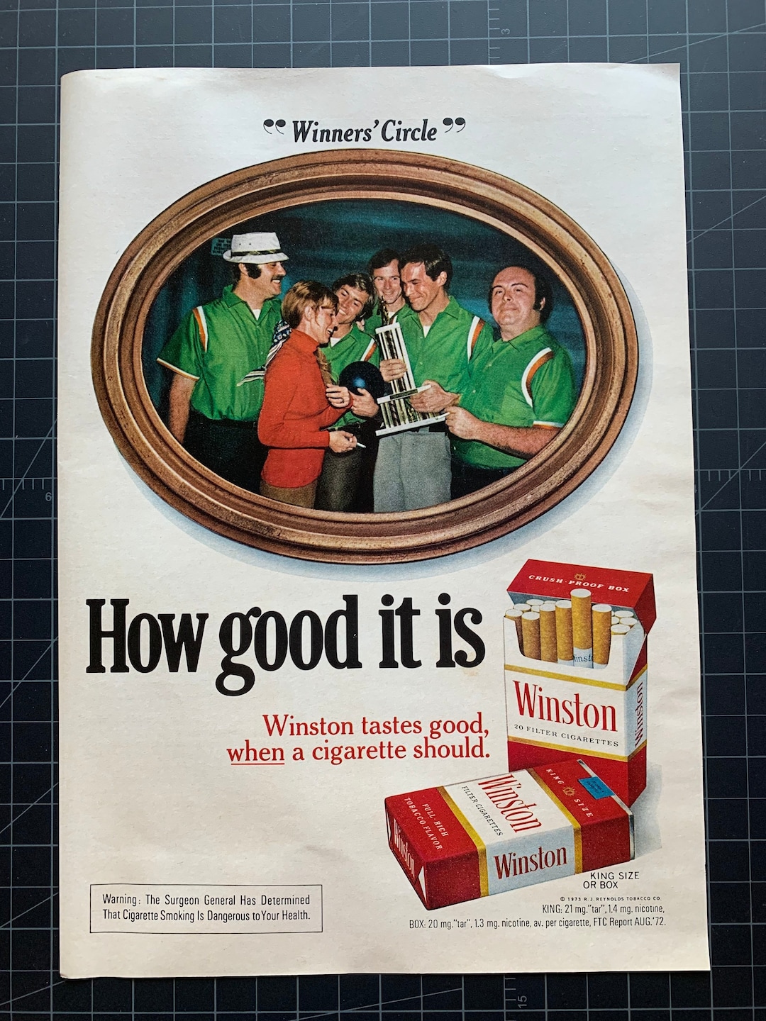 Vintage 1973 Winston Cigarettes Print Ad Etsy