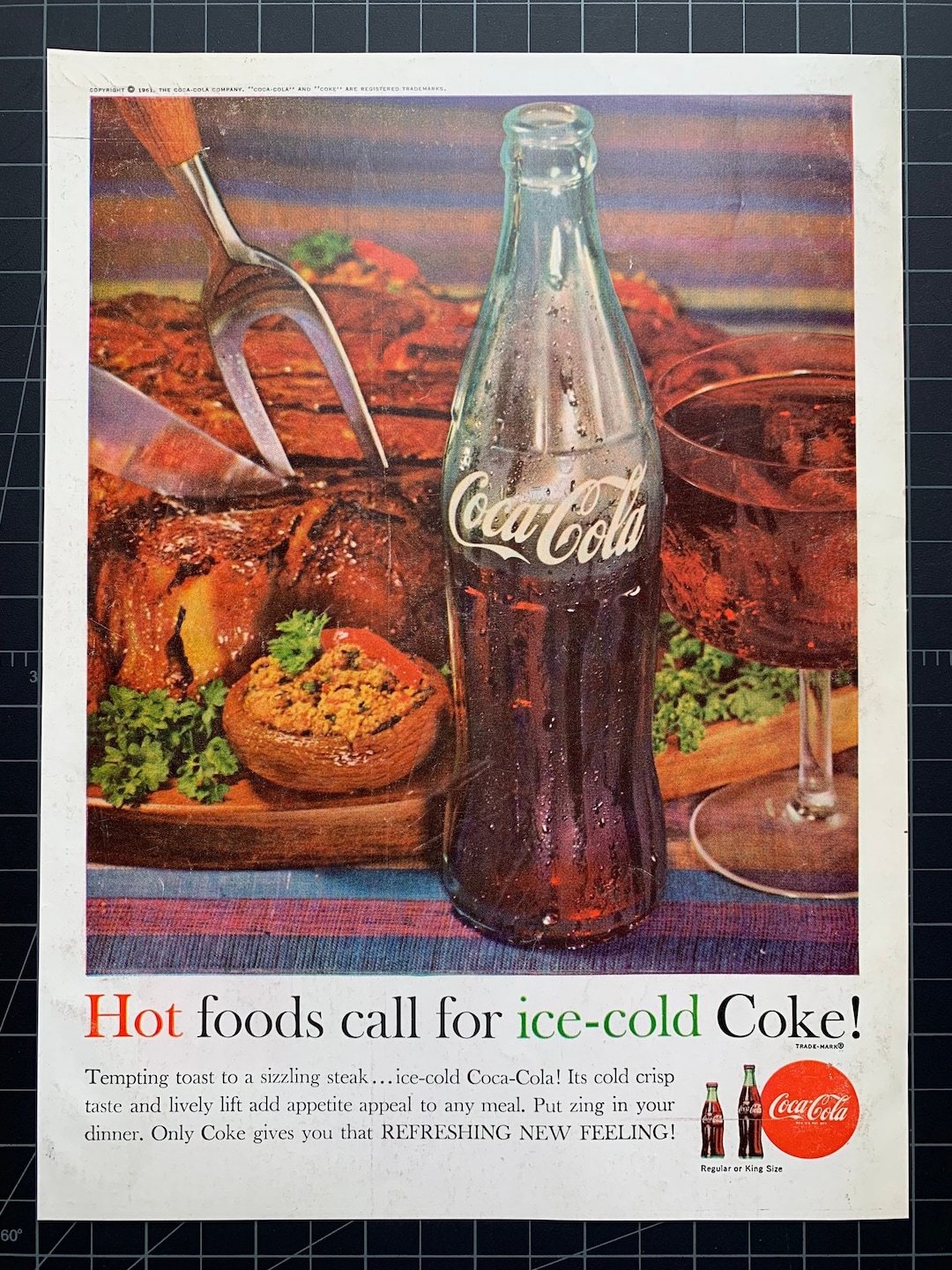 Vintage 1961 Coca-cola Original Advertisement - Etsy