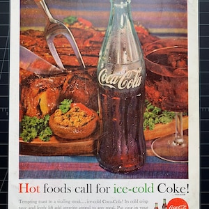 Vintage 1961 coca-cola print advertisement