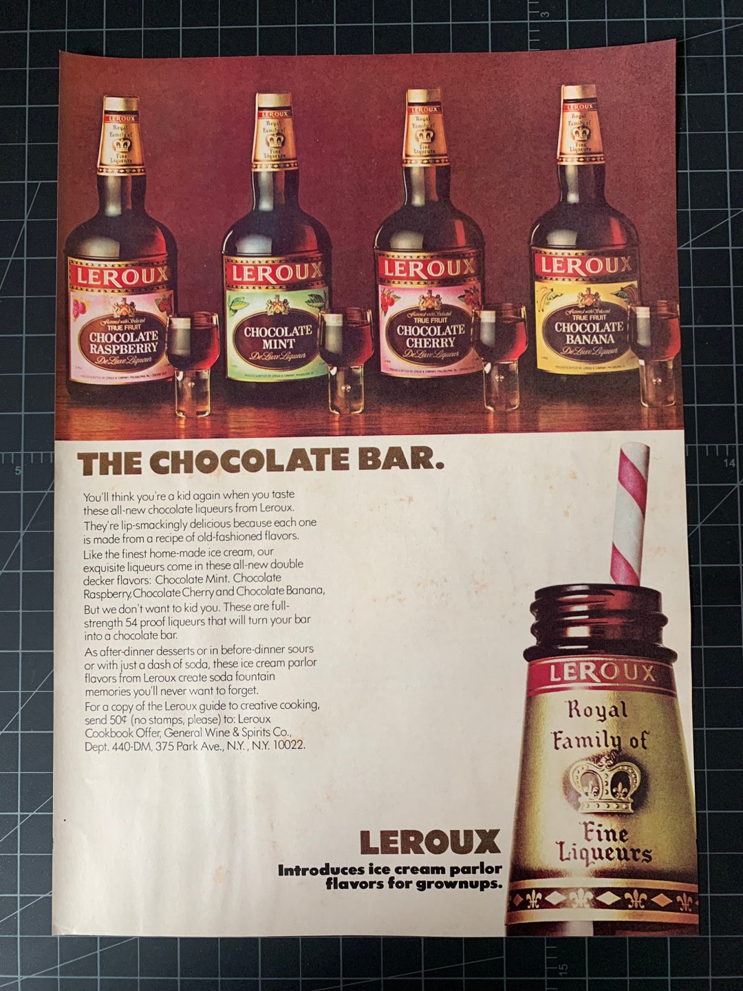 Vintage 1974 Leroux Liqueurs Print Ad Etsy