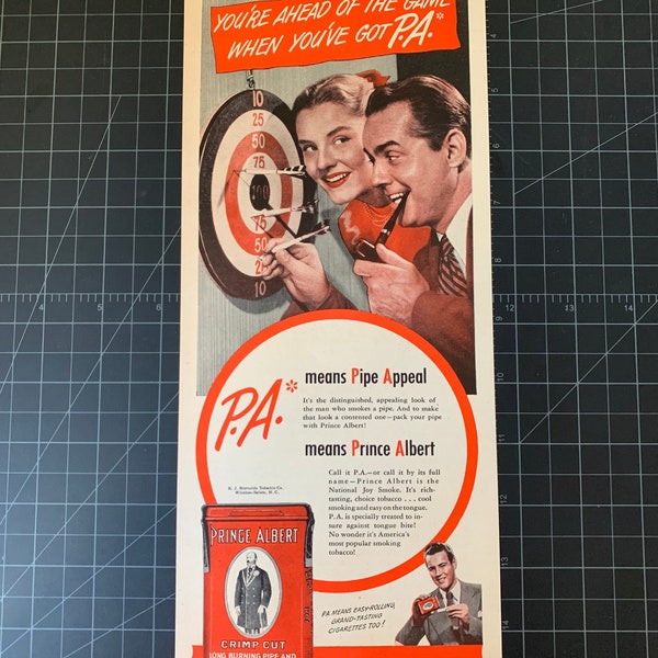 Vintage 1948 prince albert tobacco print ad