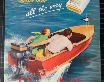 Vintage 1937 Chesterfield Cigarettes Original Print Ad