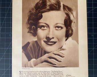Vintage joan crawford photoplay portrait