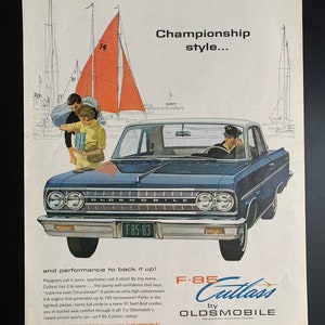 Vintage 1963 oldsmobile f-85 cutlass print advertisement