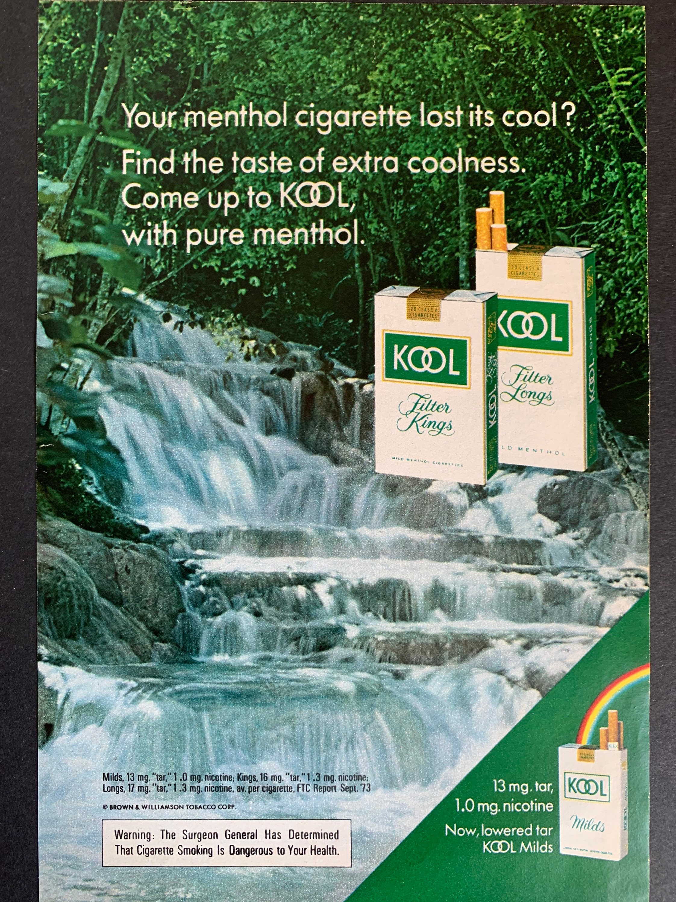 Vintage 1973 Kool Cigarettes Ad Etsy