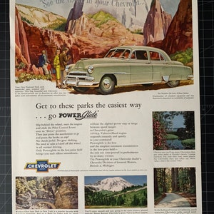 Vintage 1951 Chevrolet Print advertisement