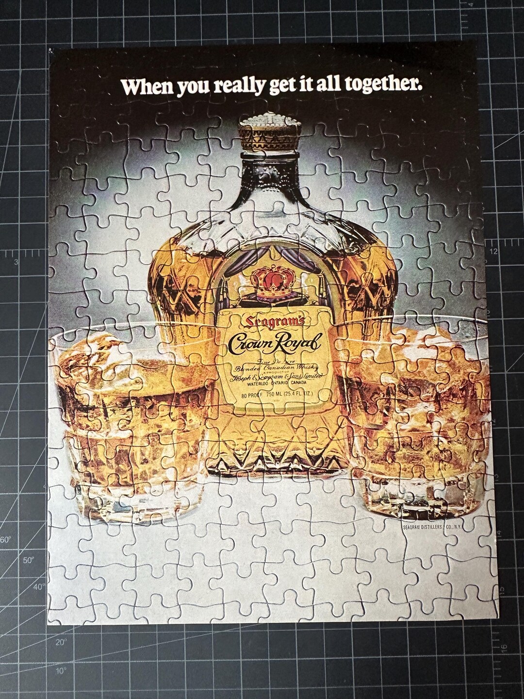 1977年ヴィンテージ クラウンロイヤル ウイスキー 印刷広告 - Etsy 日本