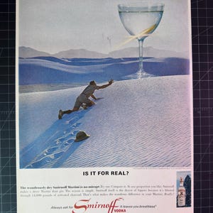 Vintage 1960s Smirnoff Vodka Print Ad
