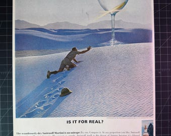 Vintage 1960s Smirnoff Vodka Original Print Ad