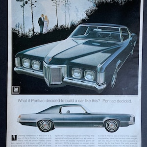 Vintage 1969 Pontiac Grand Prix Print advertisement
