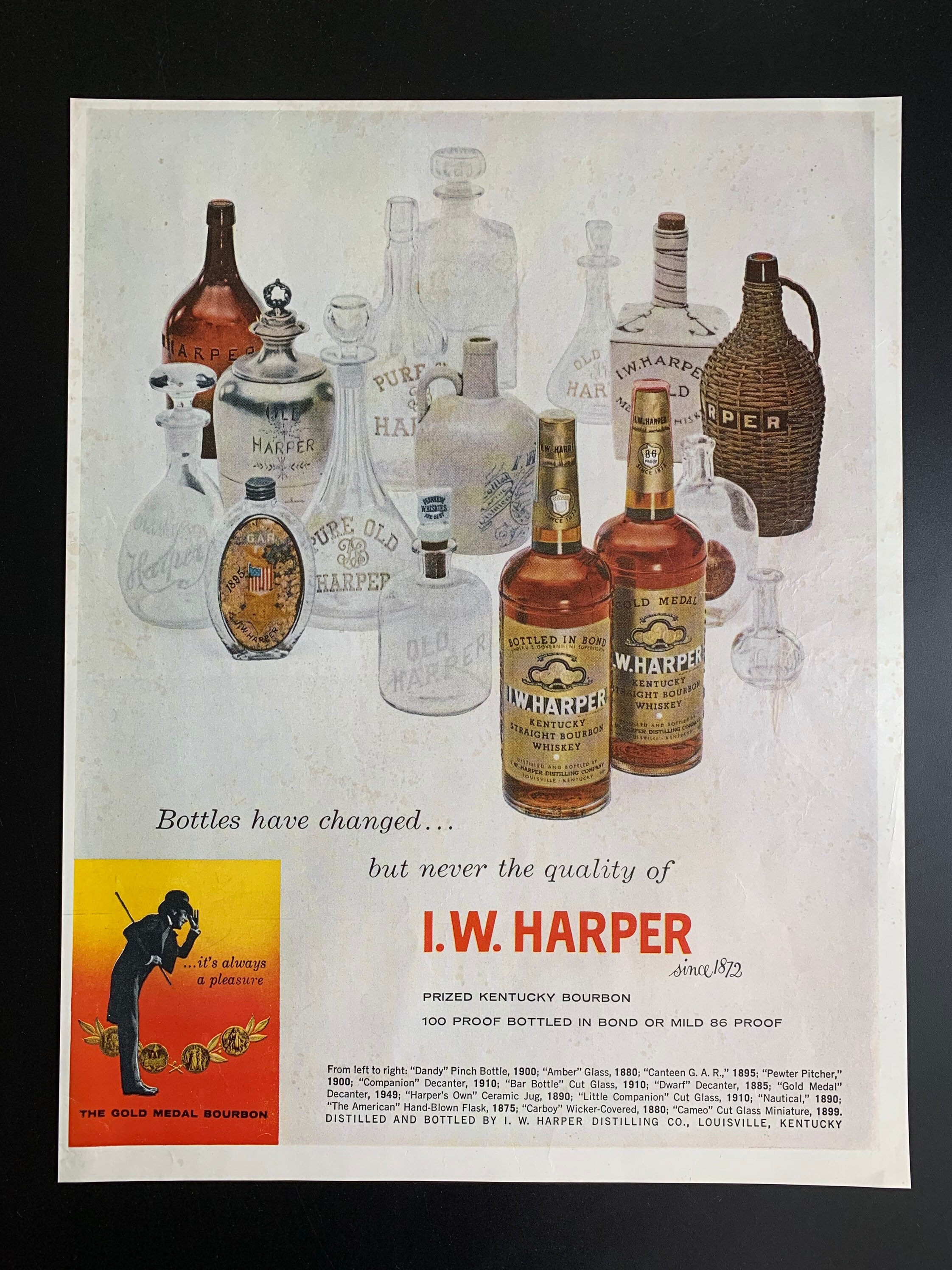 Vintage 1968 IW Harper Whiskey Print Ad