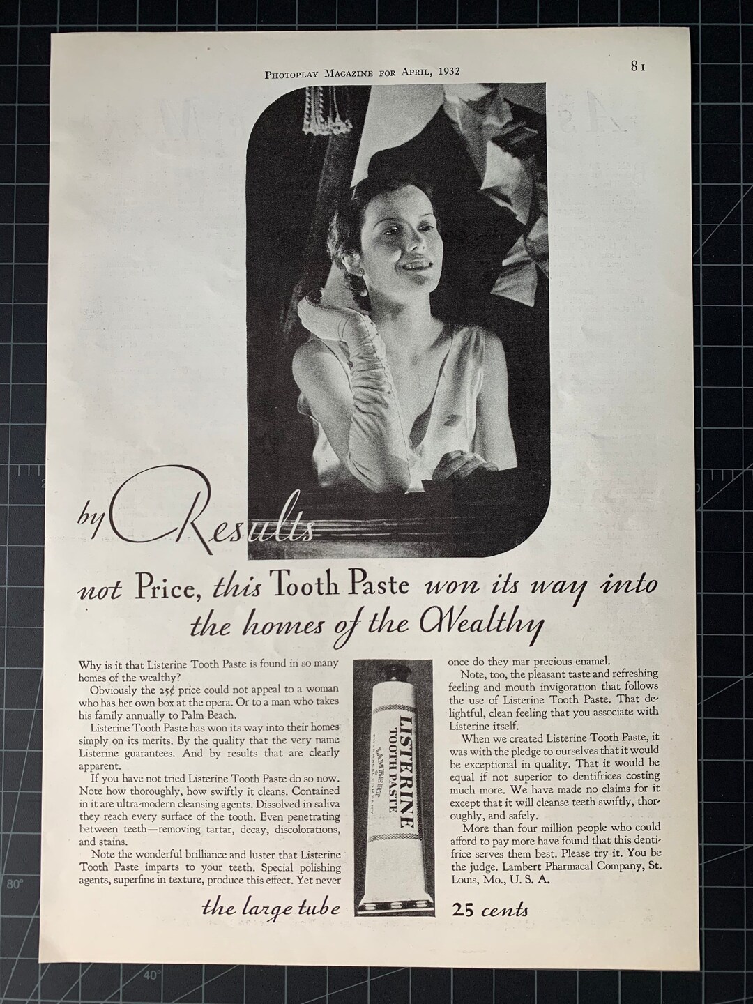 Vintage 1932 Listerine Toothpaste Print Ad Etsy
