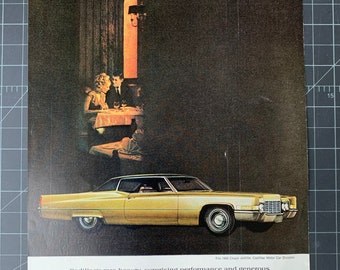 Annuncio pubblicitario della Cadillac Coupe deVille del 1969