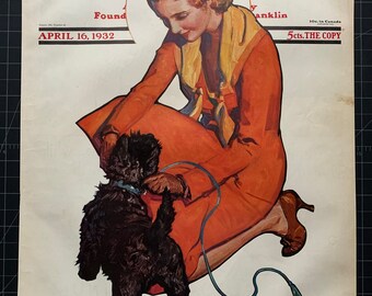 Vintage 1932 saturday evening post magazine covervintage